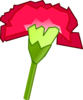 Red Carnation Cartoon Clip Art